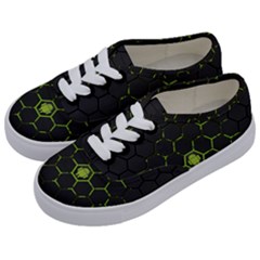 Green Android Honeycomb Gree Kids  Classic Low Top Sneakers by Sapixe