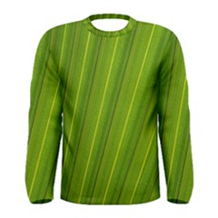 Green Leaf Pattern Plant Men s Long Sleeve Tee by Sapixe