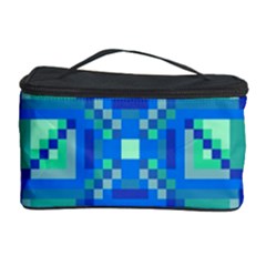 Grid Geometric Pattern Colorful Cosmetic Storage Case by Sapixe