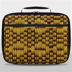 Golden Pattern Fabric Full Print Lunch Bag by Sapixe