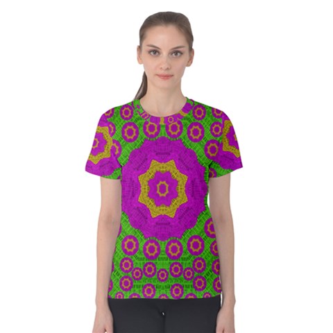 Decorative Festive Bohemic Ornate Style Women s Cotton Tee by pepitasart