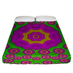 Decorative Festive Bohemic Ornate Style Fitted Sheet (king Size) by pepitasart