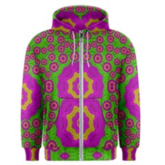 Decorative Festive Bohemic Ornate Style Men s Zipper Hoodie by pepitasart