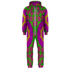 Decorative Festive Bohemic Ornate Style Hooded Jumpsuit (men)  by pepitasart