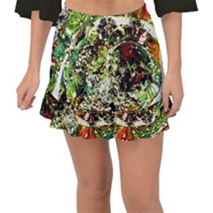 April   Birds Of Paradise 5 Fishtail Mini Chiffon Skirt