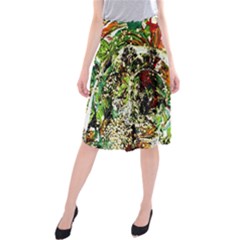 April   Birds Of Paradise 5 Midi Beach Skirt by bestdesignintheworld