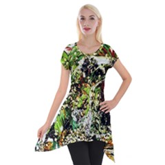 April   Birds Of Paradise 5 Short Sleeve Side Drop Tunic by bestdesignintheworld