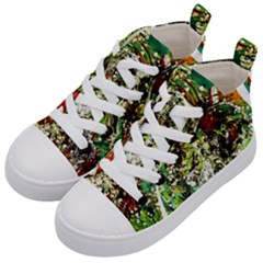 April   Birds Of Paradise 5 Kid s Mid-top Canvas Sneakers by bestdesignintheworld