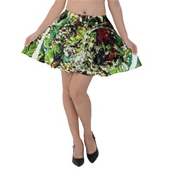 April   Birds Of Paradise 5 Velvet Skater Skirt by bestdesignintheworld