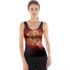 Wonderful Tiger With Flowers And Grunge Tank Top by FantasyWorld7