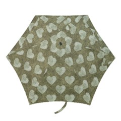 Hearts Motif Pattern Mini Folding Umbrellas by dflcprints