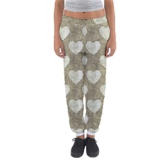 Hearts Motif Pattern Women s Jogger Sweatpants by dflcprints