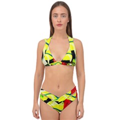 Drama 1 Double Strap Halter Bikini Set