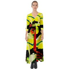 Drama 1 Button Up Boho Maxi Dress