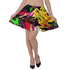 Spooky Attick 1 Velvet Skater Skirt by bestdesignintheworld