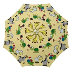 Group Of Animals Graphic Straight Umbrellas by Sapixe