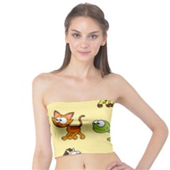 Group Of Animals Graphic Tube Top by Sapixe