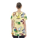 Group Of Animals Graphic Skirt Hem Sports Top View2