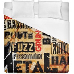 Guitar Typography Duvet Cover (king Size) by Sapixe