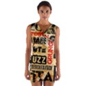 Guitar Typography Wrap Front Bodycon Dress View1