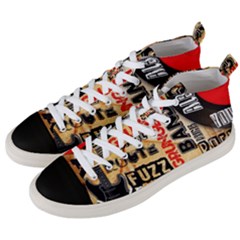 Guitar Typography Men s Mid-top Canvas Sneakers by Sapixe