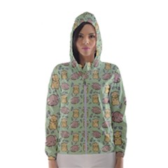 Hamster Pattern Hooded Wind Breaker (women) by Sapixe