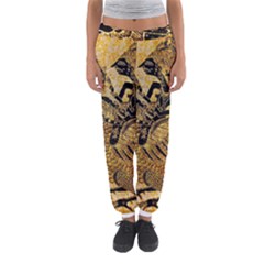 Golden Colorful The Beautiful Of Art Indonesian Batik Pattern Women s Jogger Sweatpants by Sapixe