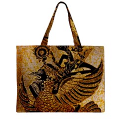 Golden Colorful The Beautiful Of Art Indonesian Batik Pattern Zipper Mini Tote Bag by Sapixe