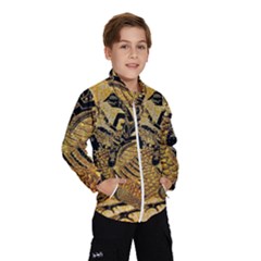 Golden Colorful The Beautiful Of Art Indonesian Batik Pattern Wind Breaker (kids) by Sapixe