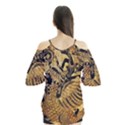 Golden Colorful The Beautiful Of Art Indonesian Batik Pattern Flutter Tees View2