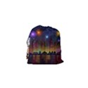 Happy Birthday Independence Day Celebration In New York City Night Fireworks Us Drawstring Pouches (XS)  View2