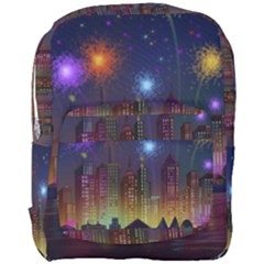 Happy Birthday Independence Day Celebration In New York City Night Fireworks Us Full Print Backpack by Sapixe