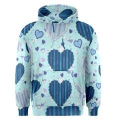 Hearts Pattern Paper Wallpaper Men s Pullover Hoodie by Sapixe