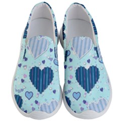 Hearts Pattern Paper Wallpaper Men s Lightweight Slip Ons by Sapixe