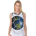 Hexagon Diamond Earth Globe Women s Basketball Tank Top View1