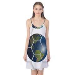 Hexagon Diamond Earth Globe Camis Nightgown by Sapixe