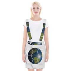 Hexagon Diamond Earth Globe Braces Suspender Skirt by Sapixe