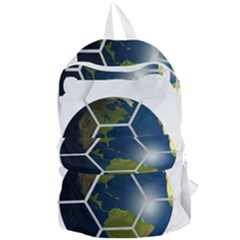 Hexagon Diamond Earth Globe Foldable Lightweight Backpack by Sapixe