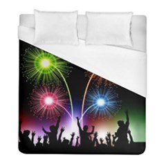 Happy New Year 2017 Celebration Animated 3d Duvet Cover (full/ Double Size) by Sapixe