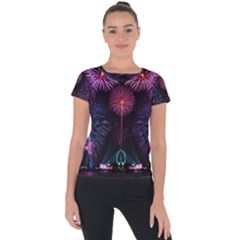 Happy New Year New Years Eve Fireworks In Australia Short Sleeve Sports Top  by Sapixe