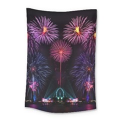 Happy New Year New Years Eve Fireworks In Australia Small Tapestry by Sapixe