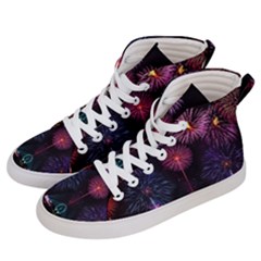 Happy New Year New Years Eve Fireworks In Australia Men s Hi-top Skate Sneakers by Sapixe