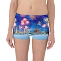 Happy New Year Celebration Of The New Year Landmarks Of The Most Famous Cities Around The World Fire Reversible Boyleg Bikini Bottoms View3