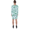 Leaves Foliage Green Wallpaper Asymmetric Cut-Out Shift Dress View2