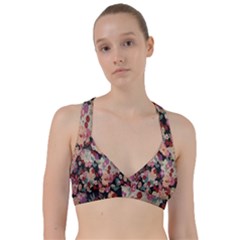 Japanese Ethnic Pattern Sweetheart Sports Bra by Sapixe