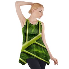 Leaf Dark Green Side Drop Tank Tunic