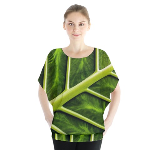 Leaf Dark Green Blouse by Sapixe