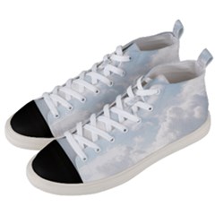 Light Nature Sky Sunny Clouds Men s Mid-top Canvas Sneakers by Sapixe