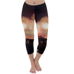 Kuwait Liberation Day National Day Fireworks Capri Winter Leggings  by Sapixe