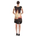 Kuwait Liberation Day National Day Fireworks Short Sleeve V-neck Flare Dress View2